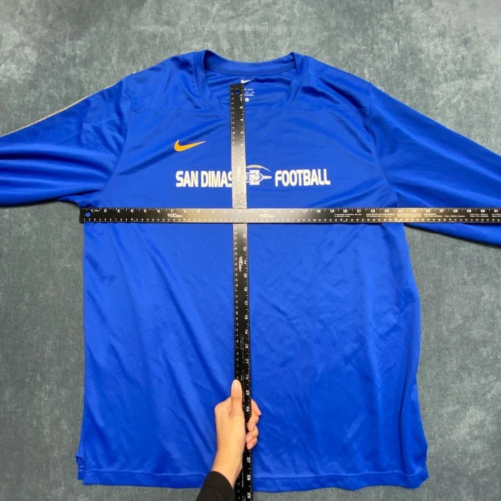 Nike Dri Fit San Dimas Football Shirt Mens 2XL Blue Round Neck Performance Sport